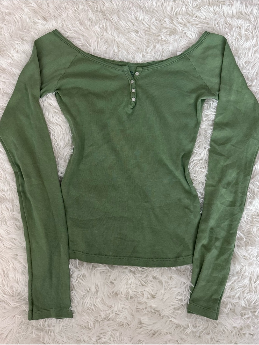 Brandy Melville Matcha Green Long Sleeve Zella Top - Women